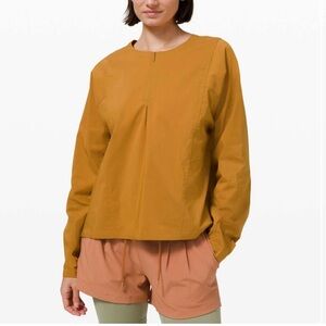 Lululemon against convention long sleeve top in spiced bronze
